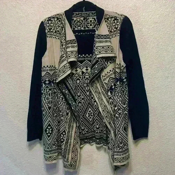 Aztec western open cardigan sz 1X fall cowgirlcore rodeo winter cozy comfy - Picture 1 of 9